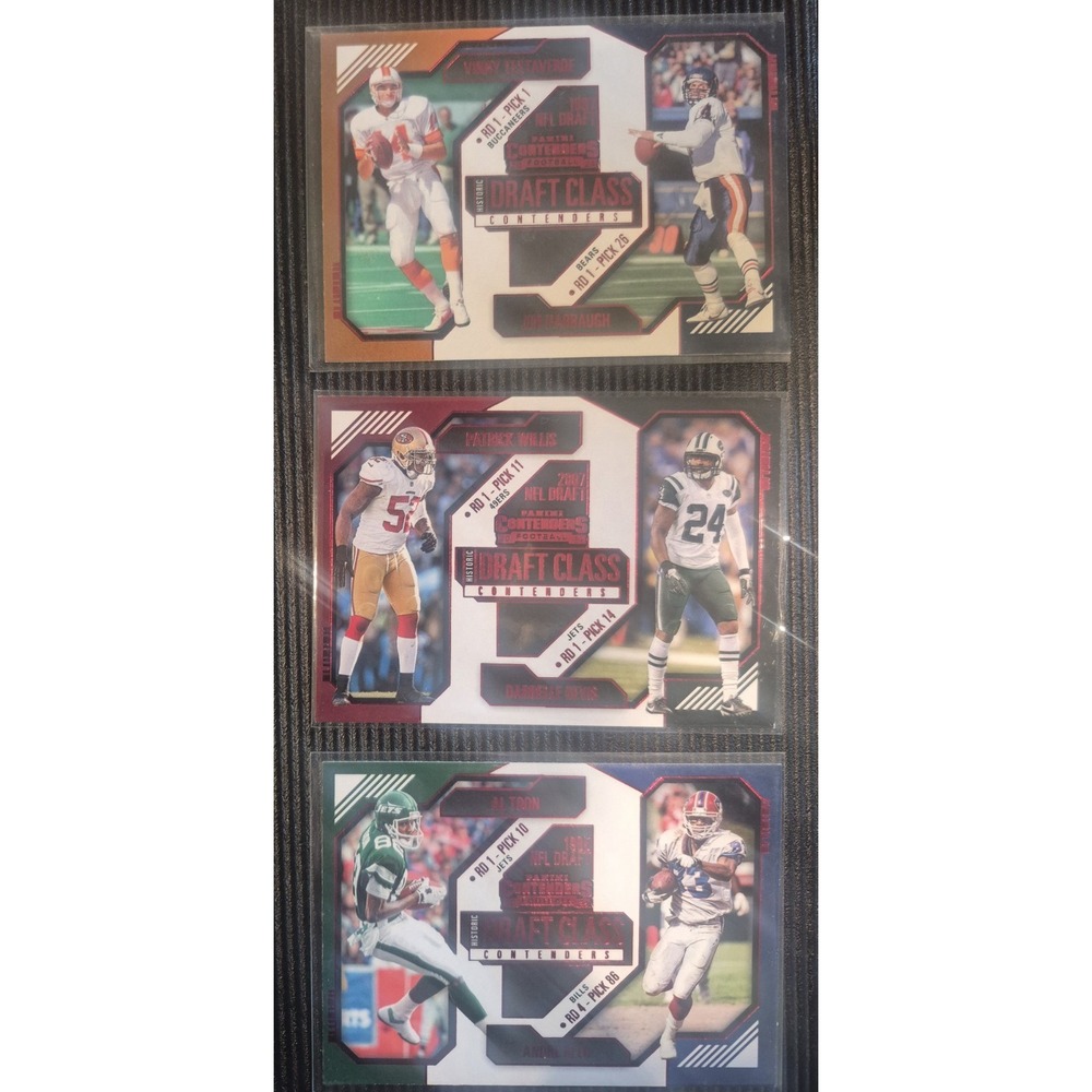 2024 Panini Contenders Historic Draft Class Red 3Card Lot #23 #8 & #9‎